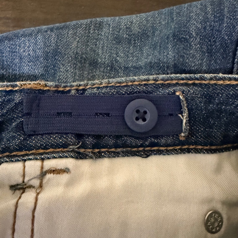 The Childrens Place Boys Straight Jeans Size 12 Slim Blue Denim Adjustable Waist - Picture 4 of 7